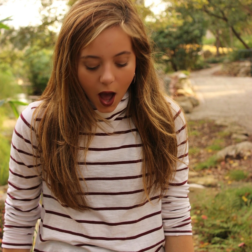 Madewell Striped Long Sleeve Turtleneck Shirt